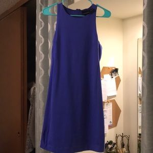 Bright blue business-casual dress